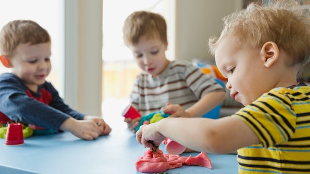 Three boys having fun during their playdate