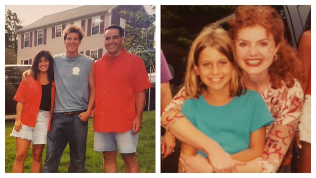 Two old photographs of Tina Drakakis, a former ‘Trading Spaces’ star