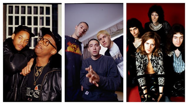 Side By Side Of DJ Jazzy Jeff And The Fresh Prince, The Beastie Boys and Queen