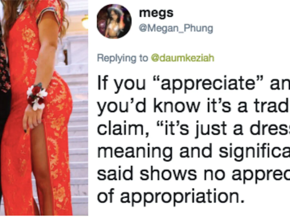 chinese prom dress appropriation This Student's Qipao Prom Dress Is Being Called Out for Cultural Appropriation
