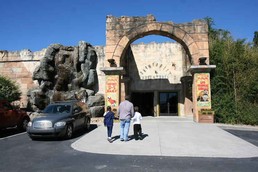 The front side of the 'Rainforest Adventures Discovery Zoo'