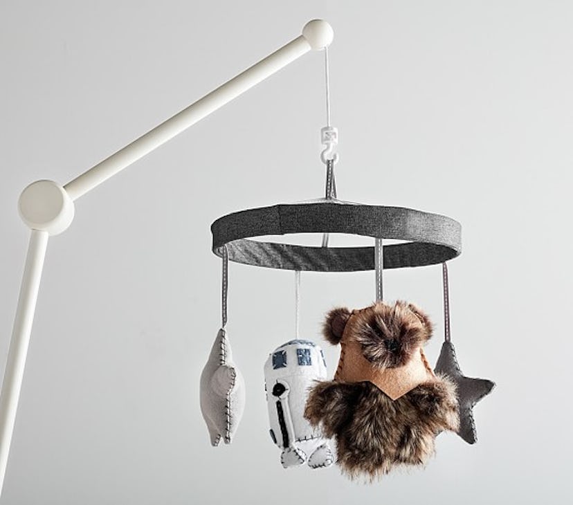 Items From The Star Wars Pottery Barn Collection: Star Wars inspired mobile crib.