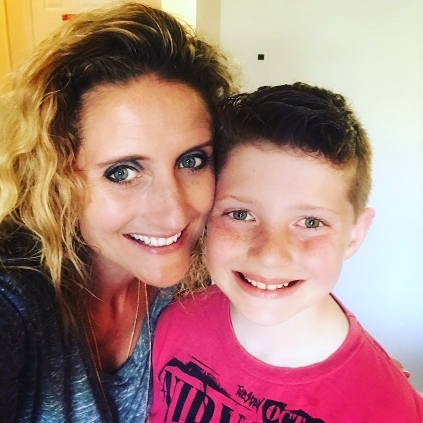 Vanessa Nichols smiling in a selfie with her son