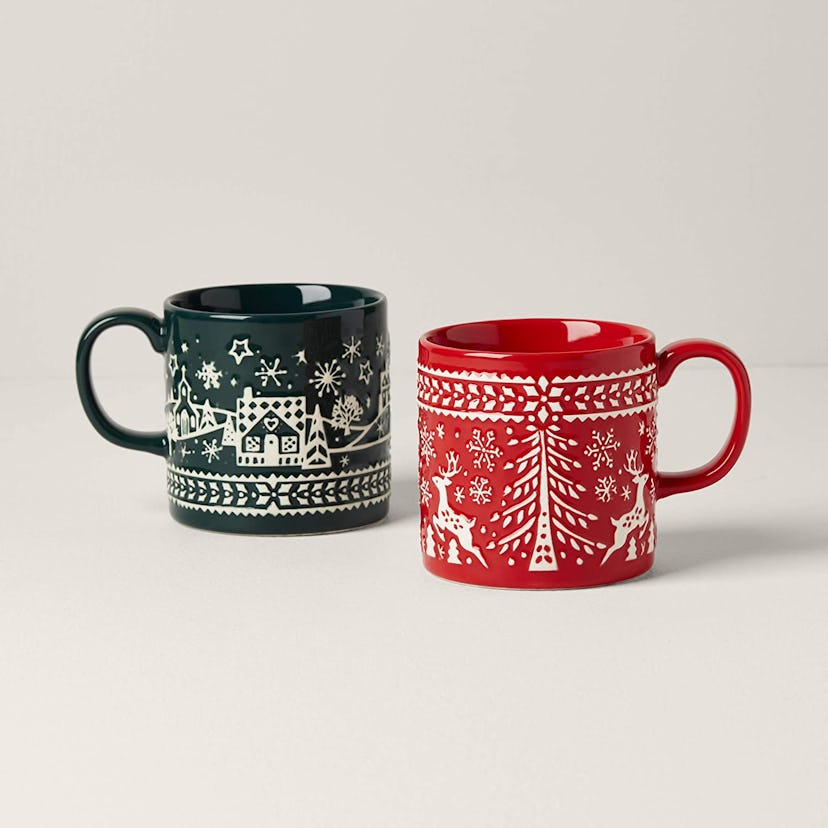 Lenox Festive Folk 2-Piece Mug Set
