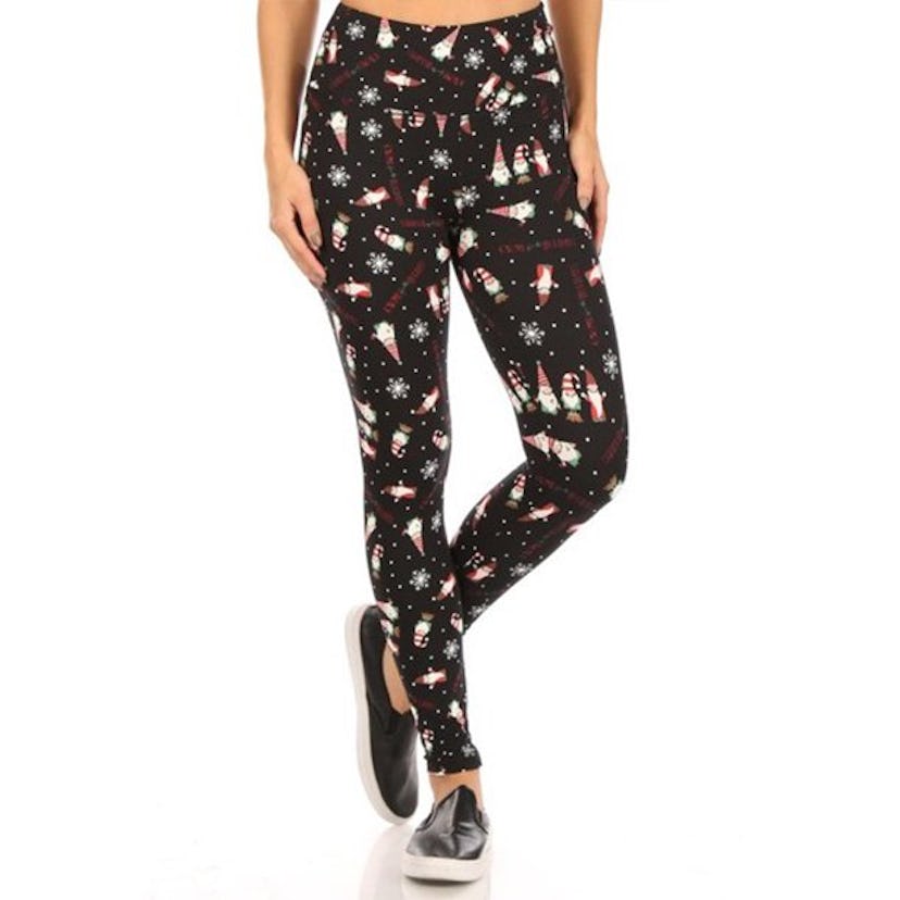 High Waisted Fleece Holiday Leggings