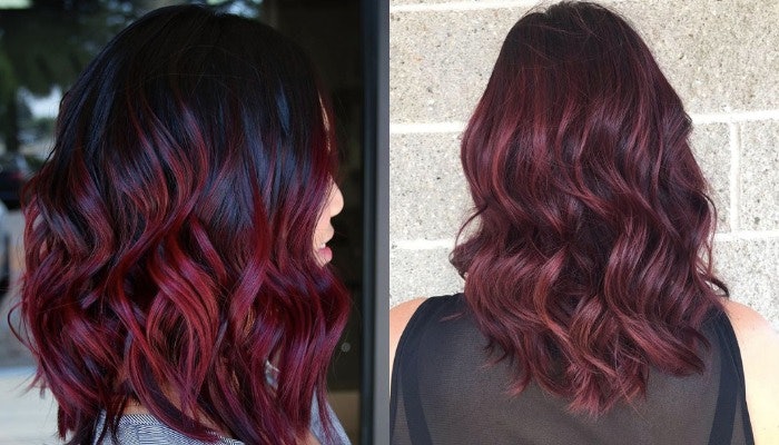 25 Beautiful Burgundy Hair Color and Hairstyles Perfect for a Change   Cores de cabelo Cabelo Cabelo roxo escuro