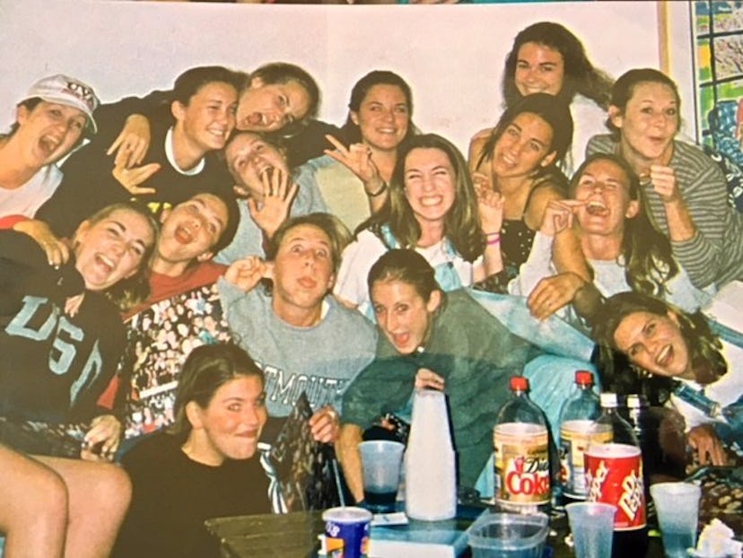 Stacey Skrysak on a party with her high school friends