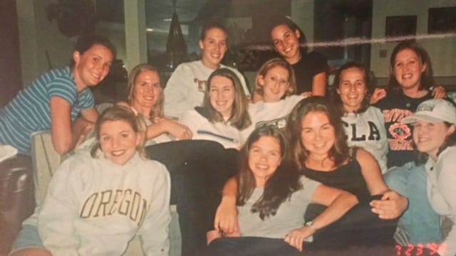 Stacey Skrysak with her high school friends