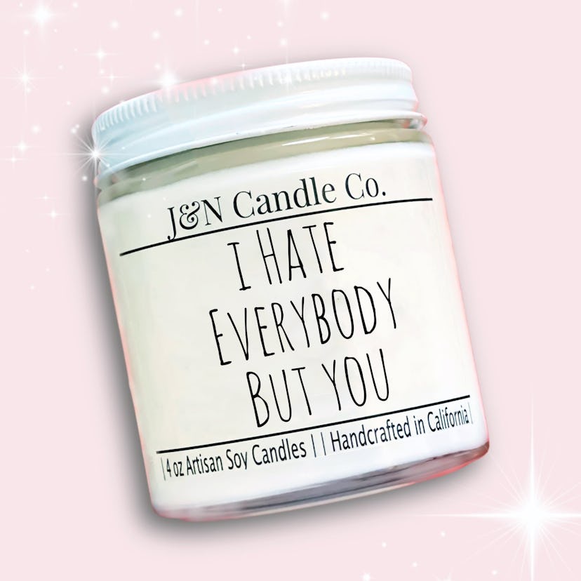 JNCandleCo 'I Hate Everybody But You' Candle