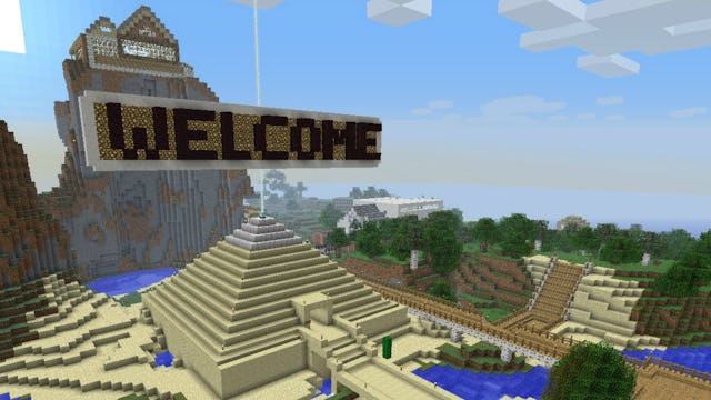 A screenshot from the video game Minecraft