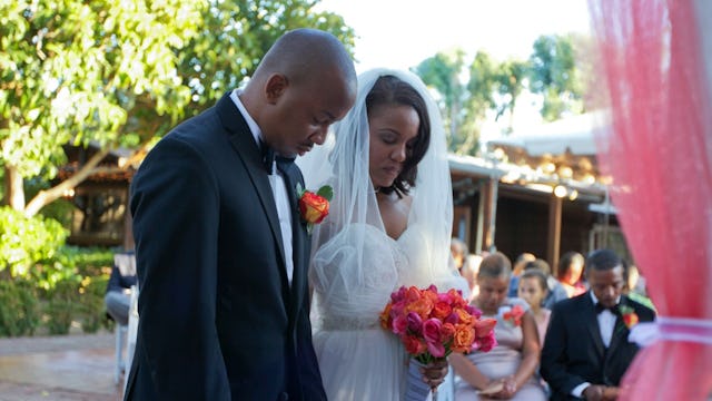 A couple getting married