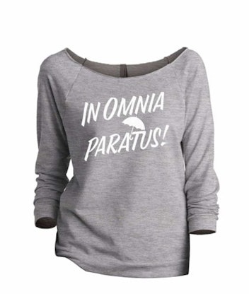 In Omnia Paratus Women's Fashion Slouchy 3/4 Sleeves Raglan Sweatshirt
