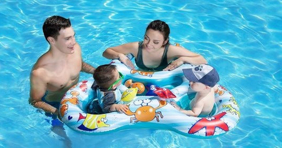 This Awesome Pool Float Allows Two Kids To Swim At The Same Time