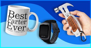 A Hammer, a smartwatch and a cup: three products from the collection of 51 recommended gifts for Fat...