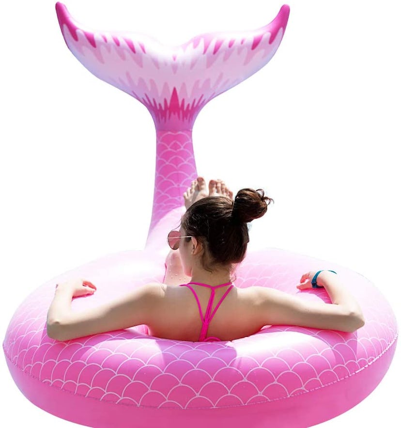 Jasonwell Giant Inflatable Mermaid Tail Pool Float