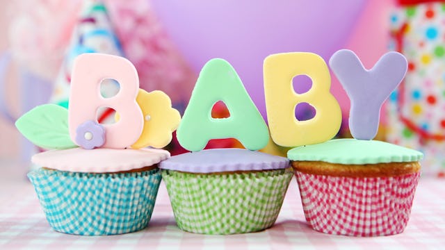 baby sprinkle cupcakes