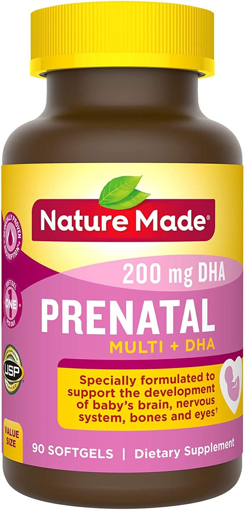 Nature Made Prenatal + DHA 200 mg Softgels