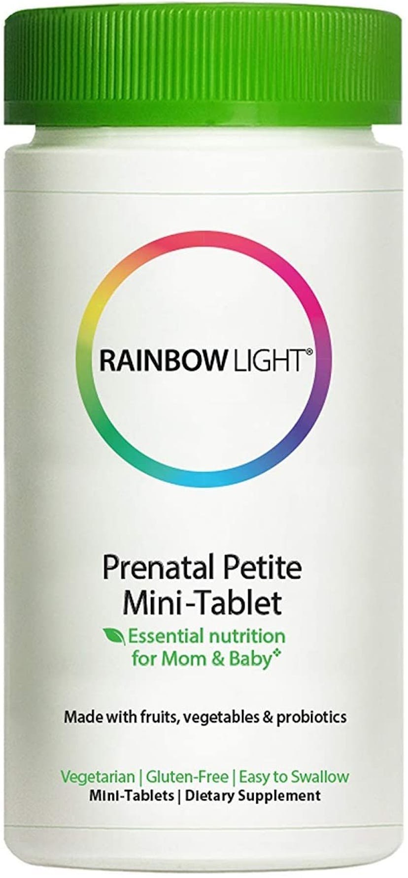 Rainbow Light Prenatal Petite Mini-Tab Multivitamin Plus Superfoods & Probiotics