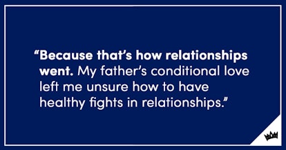 A quote about relationships written on a blue background with the scary mommy logo in the corner