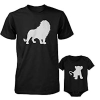 365 Printing Lion And Cub Daddy And Baby Matching Shirts