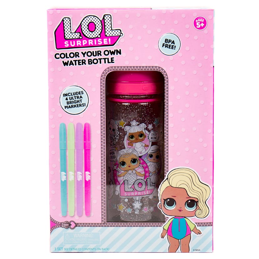 L.O.L. Surprise! Color Your Own Glitter Water Bottle