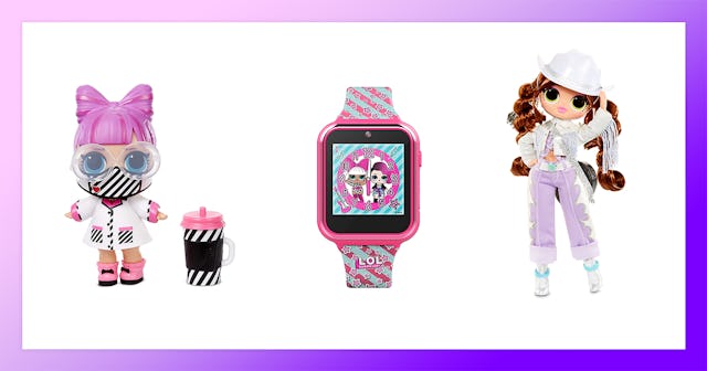 LOL Surprise toys including two types of dolls and an iTime Kids smartwatch