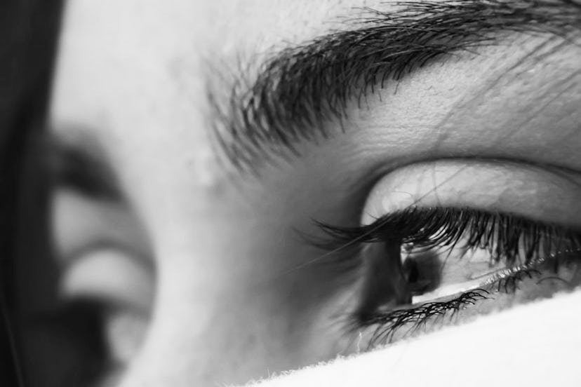 Close up shot of woman's eyes.