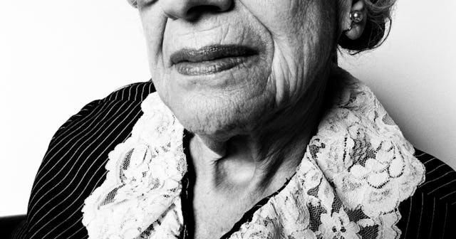 Lower part of the face and neck of a mother-in-law