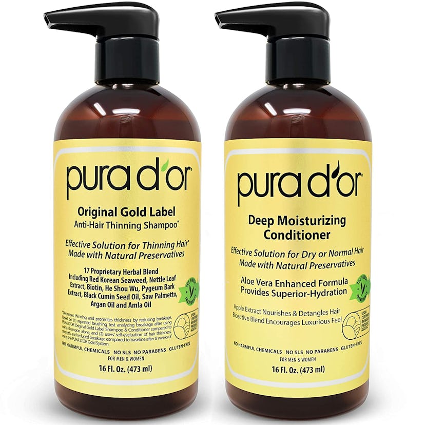 PURA D'OR Anti-Thinning Shampoo & Conditioner Set