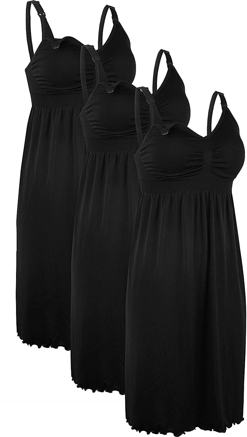 iLoveSIA Maternity Breastfeeding Nightgown (3-Pack)