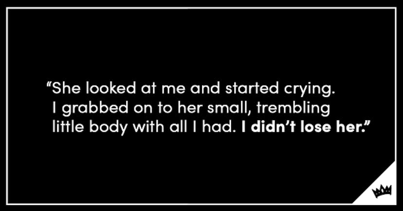 A quote about how the little girl started crying and was trembling after CPR and how the mom was hap...