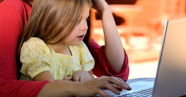 little girl on a computer, free online games for toddlers age 3