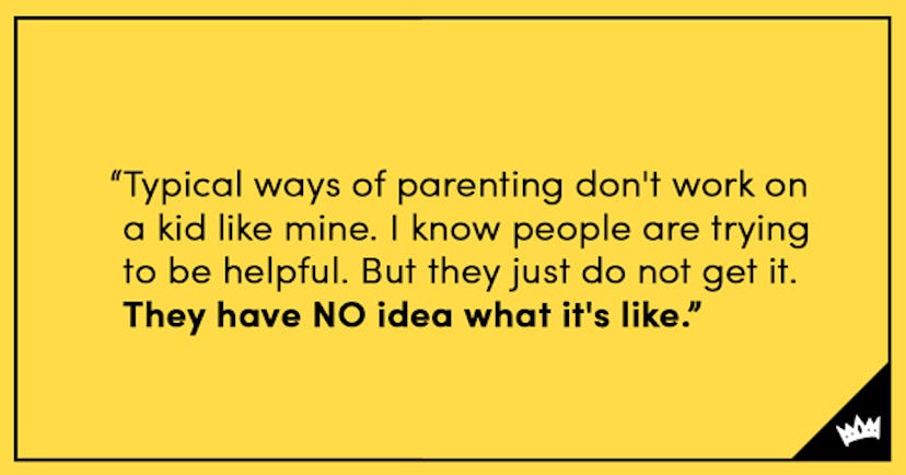 A quote about how typical ways of parenting not working on an impulsive ADHD kid