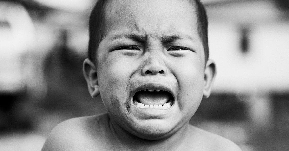 crying kids faces