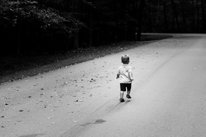 Little boy wandering off