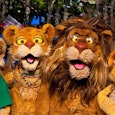 Lion mascots from the movie "Between the Lions"