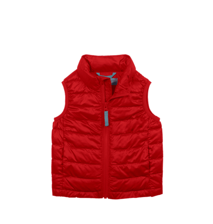 The Lightweight Puffer Vest In Red