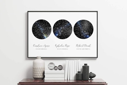custom constellation map sky mom gift guide