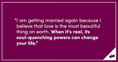 Quote about marriage and love on a purple background with white text and Scary Mommy logo in the cor...