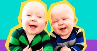 Two kids smiling 