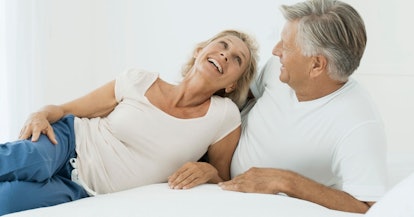 sex after menopause, couple in bed