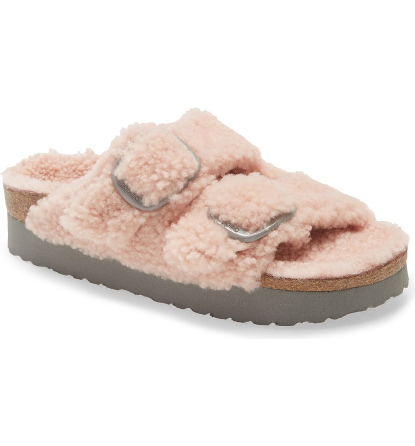 Birkenstock Arizona Big Buckle Genuine Shearling Slide