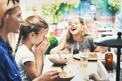 Best Knock Knock Jokes: Laughing Girls At The Table