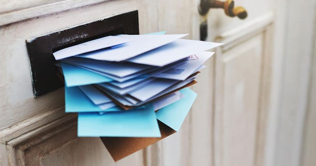A mailbox full of invites.