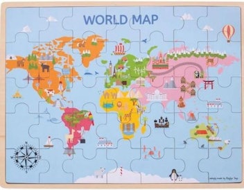 Scandiborn Bigjigs World Map Puzzle