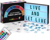 Iridescent Color Changing Cinema Light Box with Letters 