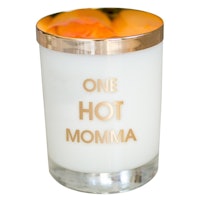 CHEZ GAGNE One Hot Momma Candle - Gold Foil Rocks Glass