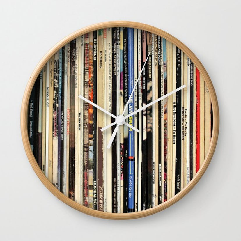 Society6 Classic Rock Vinyl Records Wall Clock