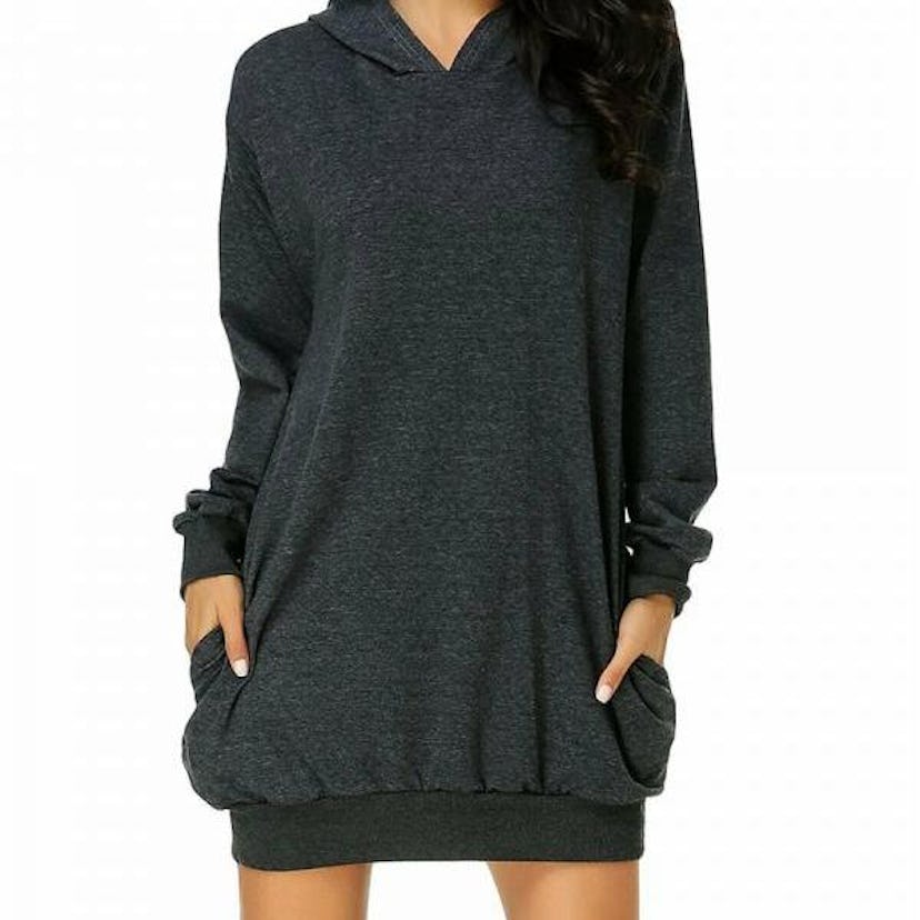 AUXO Long Sleeve Hooded Dress Sweatshirt