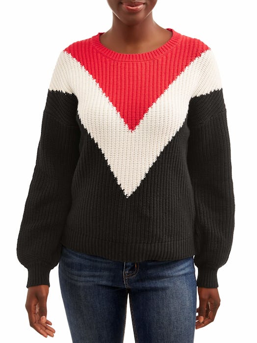 Time and Tru Chevron Shaker Pullover